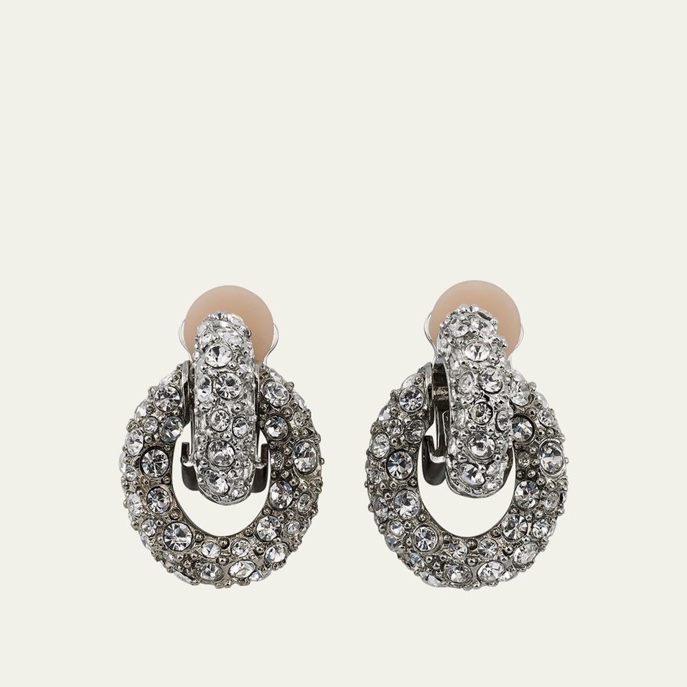 Oscar De La Renta crystal earrings